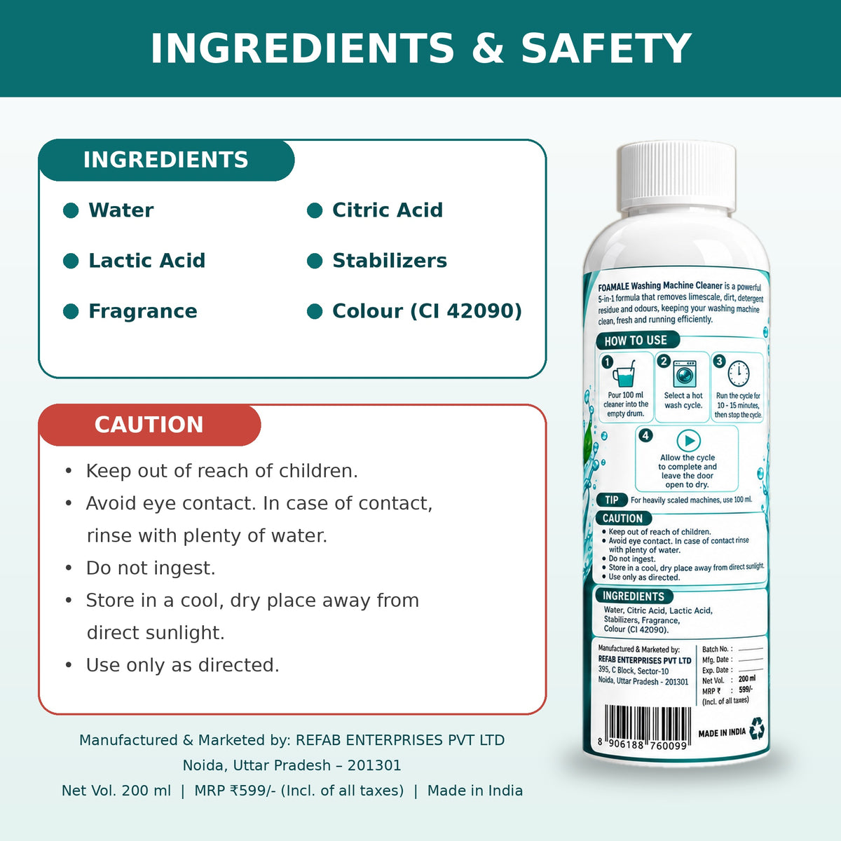 Washing Machine Cleaner Premium (Descaler)