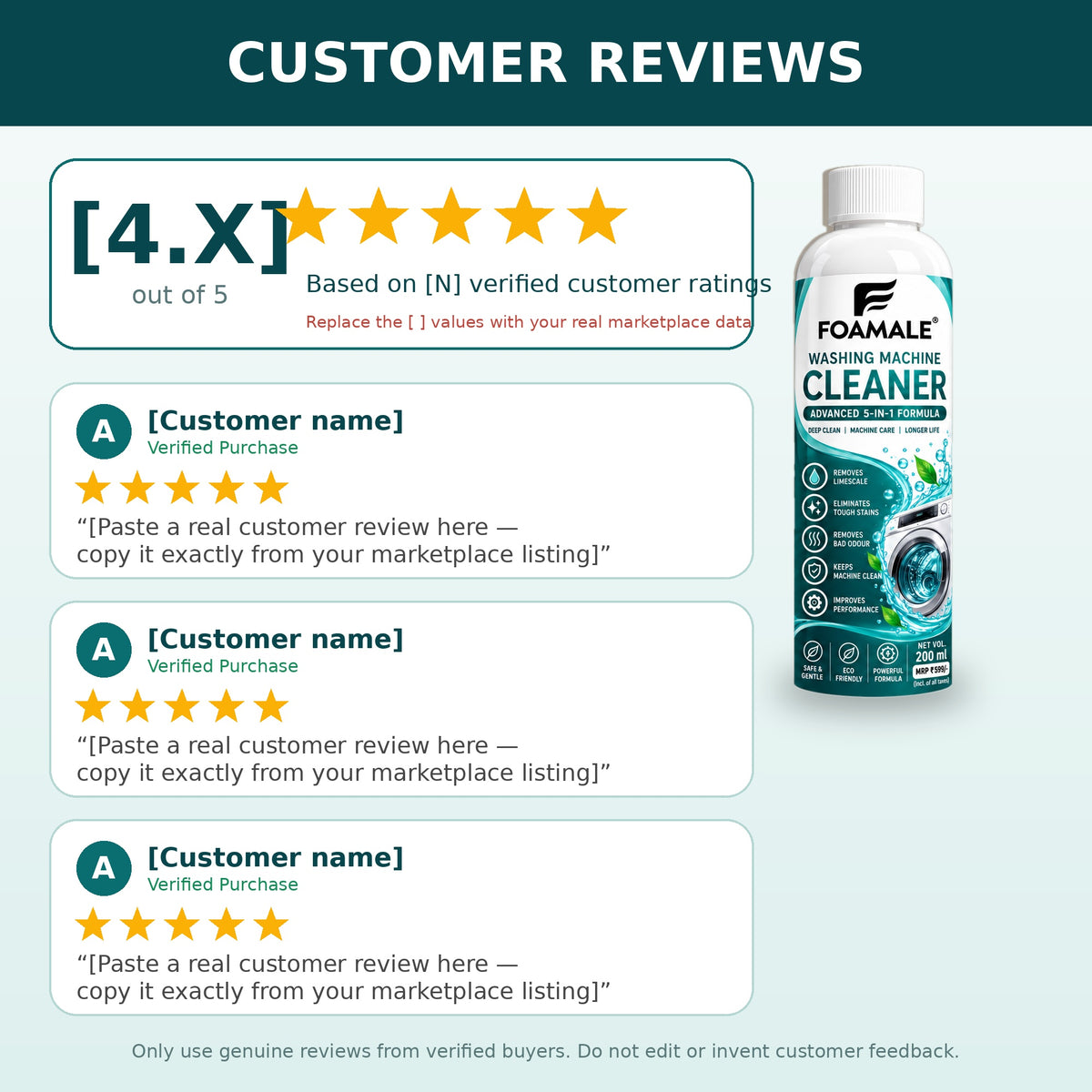 Washing Machine Cleaner Premium (Descaler)