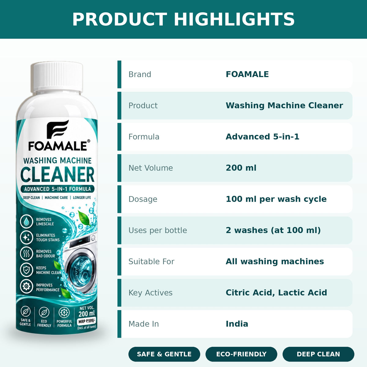 Washing Machine Cleaner Premium (Descaler)