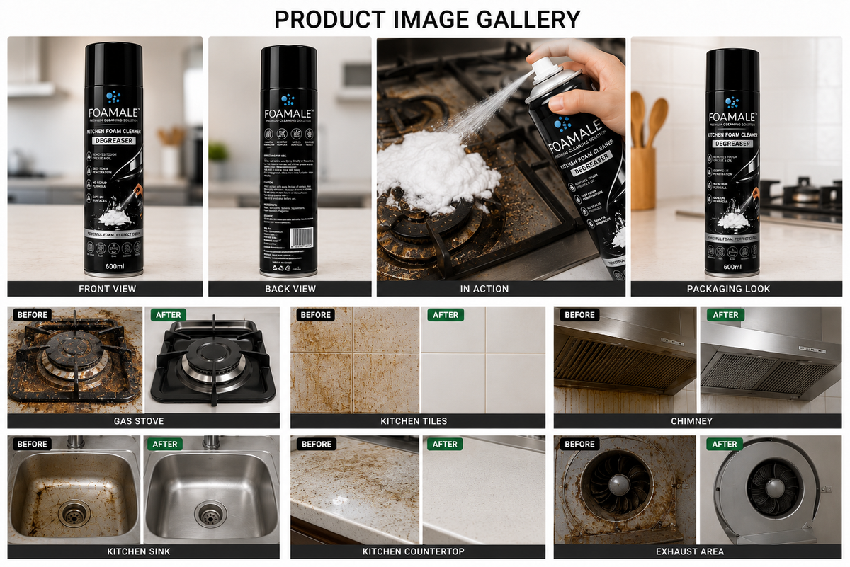 Kitchen Cleaner India's #Best FOAMALE™  PURO-FOAM GREASE-ZERO