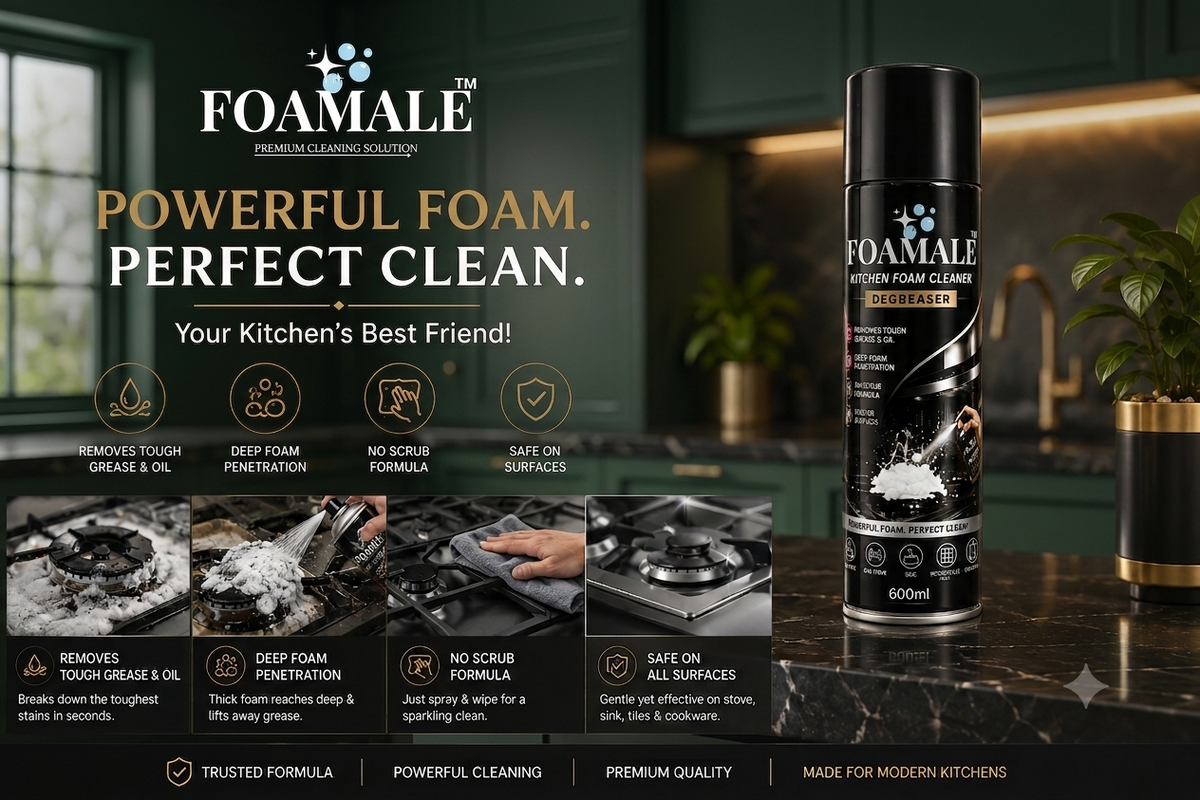 Kitchen Cleaner India's #Best FOAMALE™  PURO-FOAM GREASE-ZERO