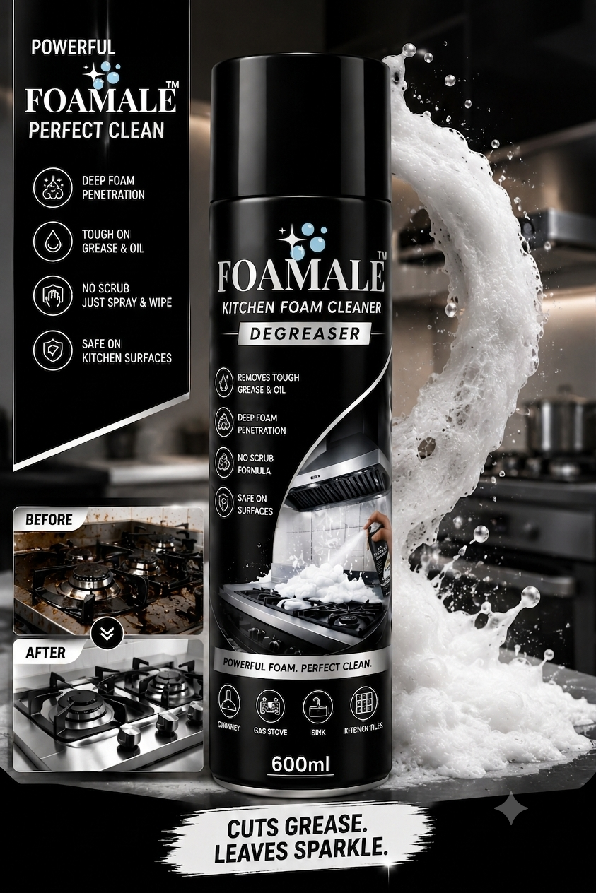 Kitchen Cleaner India's #Best FOAMALE™  PURO-FOAM GREASE-ZERO