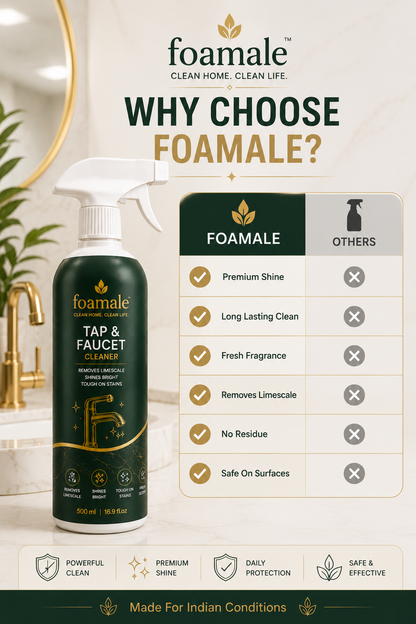 Bathroom Cleaner (Tap & Faucet) |Ultimate Metal & Faucet Shine Limescale Remover (500ml)