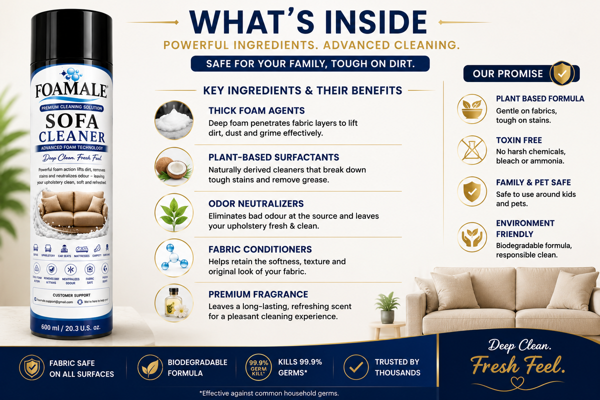Premium Sofa & Upholstery Foamale Cleaner