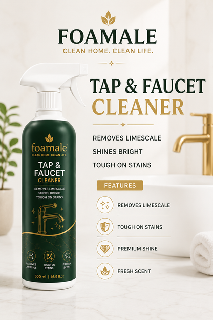 Bathroom Cleaner (Tap & Faucet) |Ultimate Metal & Faucet Shine Limescale Remover (500ml)