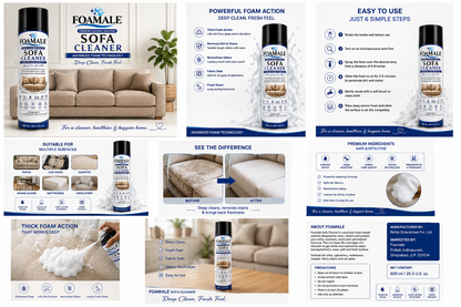 Premium Sofa & Upholstery Foamale Cleaner