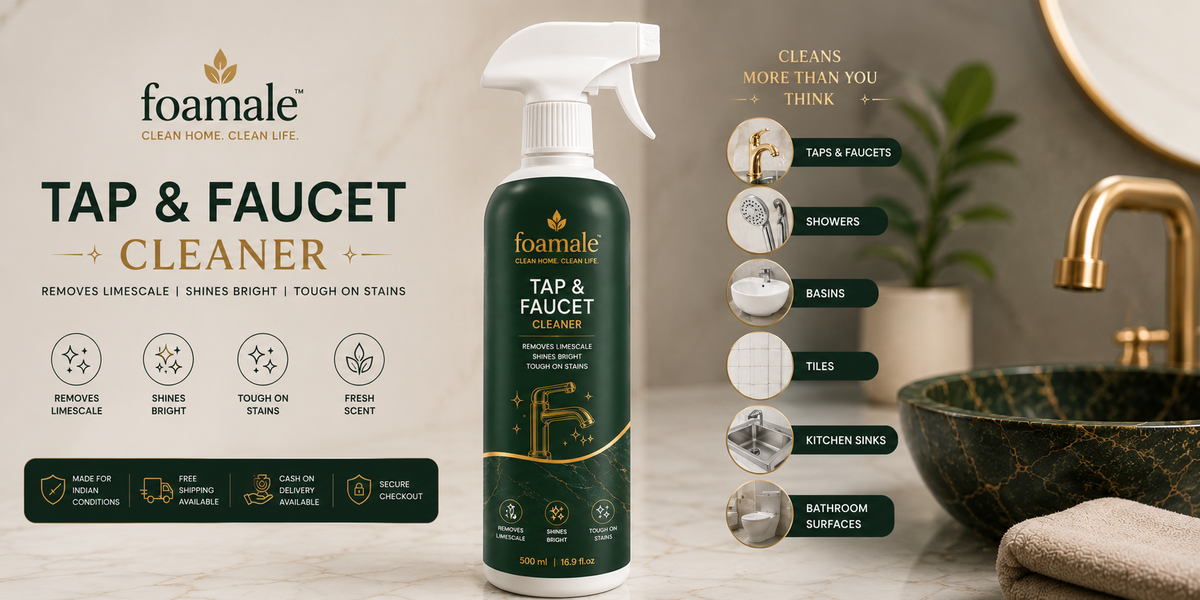 Bathroom Cleaner (Tap & Faucet) |Ultimate Metal & Faucet Shine Limescale Remover (500ml)