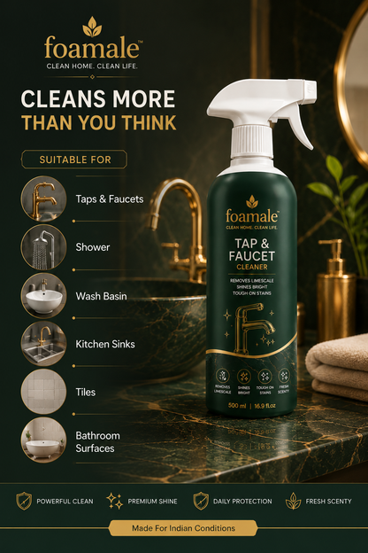 Bathroom Cleaner (Tap & Faucet) |Ultimate Metal & Faucet Shine Limescale Remover (500ml)
